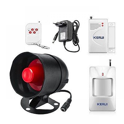 Kerui Burglar Flash Siren Home Security Alarm System With Door Windows Sensor For House Anti-Theft