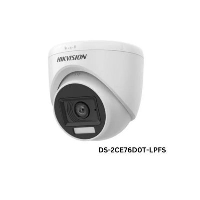 Hikvision DS-2CE76D0T-LPFS 2MP Dual Light Audio Fixed Turret Camera