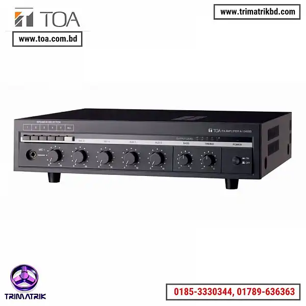 TOA A-1360SS High Performance 5-Zone Mixer Power Amplifier