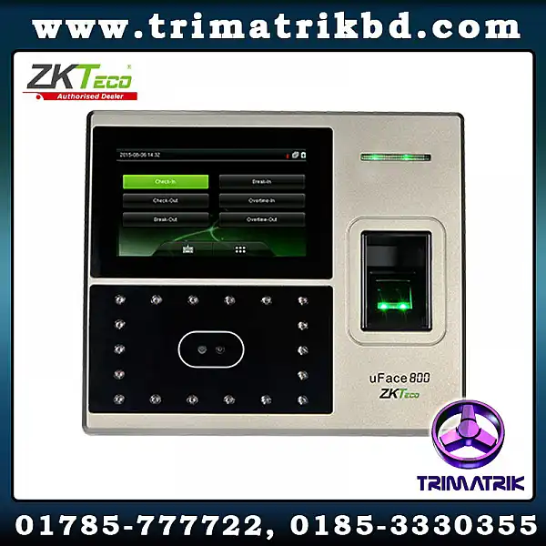 ZKTeco uFace800 Face and Biometric Time Attendance Access Control price in bangladesh